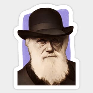 English Naturalist Charles Darwin illustration Sticker